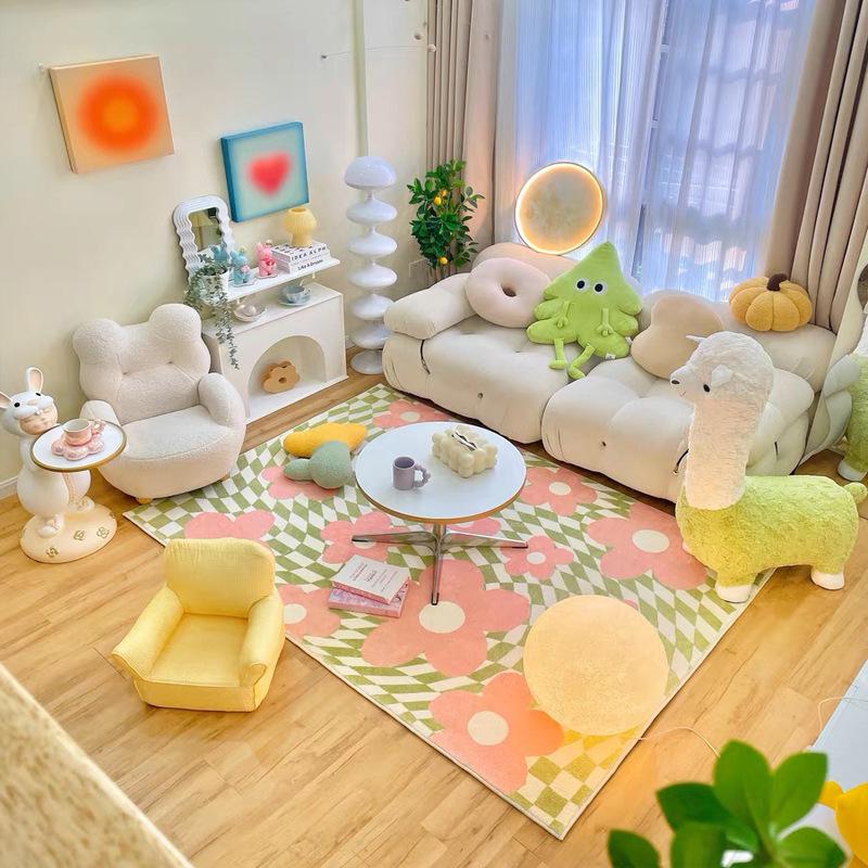 Pink Girly Style Thickened Cashmere-Like Blanket for Bedside, Sofa, Living Room, or Bay Window