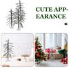 3Pcs Mini Christmas Trees Snow Frost Artificial Pine Tabletop Holiday Decor Desktop Winter Crafts Xmas Party Decorations