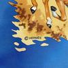 Hermes African Animal Pattern Silk Calle 90 Scarf Blue Silk Used