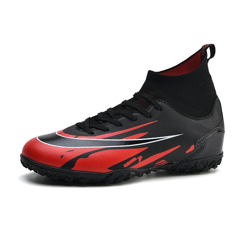 New Spring and Summer High-top Socks Football Shoes Fashion Long Nail Sneakers Hard-soled Nail Shoes Men's and Women's Sports Shoes
