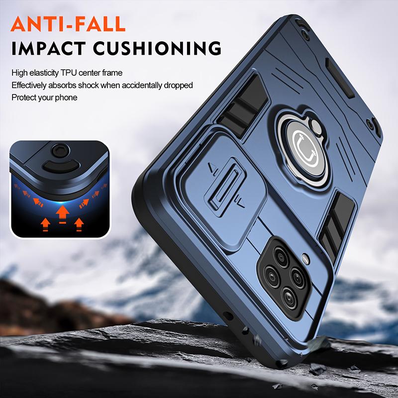 Luxury Shockproof Armor Magnetic Case For Samsung Galaxy A12 A22 A32 Silicone Bumper Hard PC Back Cover For Samsung A32 4G Cases