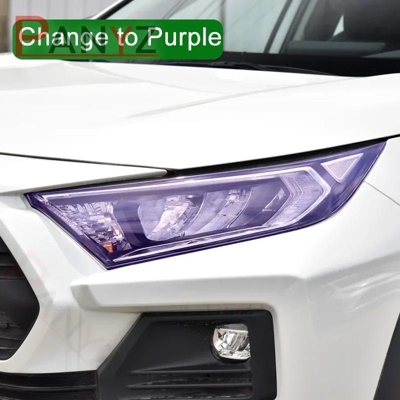 TPU Car Headlight Protective Film Clear To Black/Purple Intelligent UV Self Healing Anti Scrastch For GAC Trumpchi LEADING IDEAL