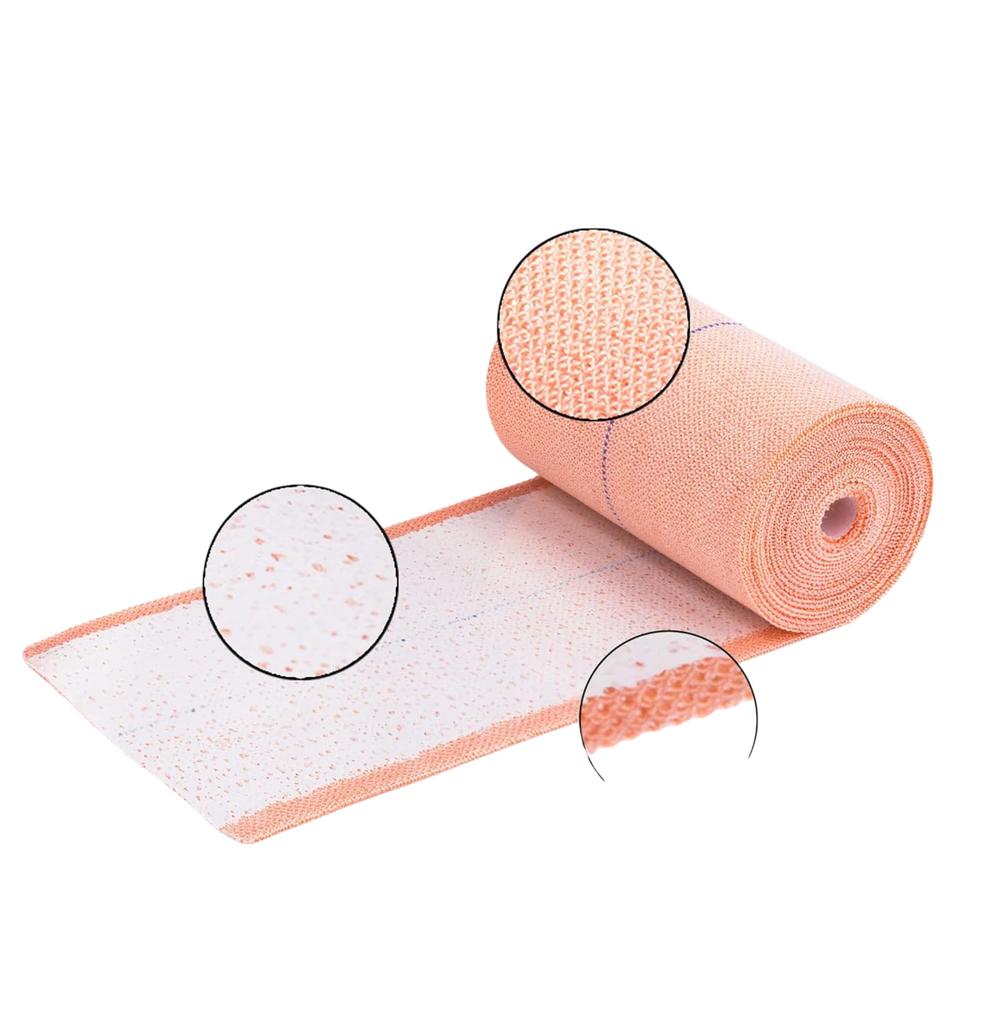Cotton Elastic Adhesive Bandage – 10 cm x 1 Meter | High Compression Support for Sports Injuries, Sprains & Strains | Breathable Skin-Friendly Me
