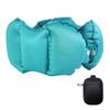 Inflatable Neck Pillow for Travel Office Rest With Air Pumps Storage Box Double Sideds Fabric TPU Materials