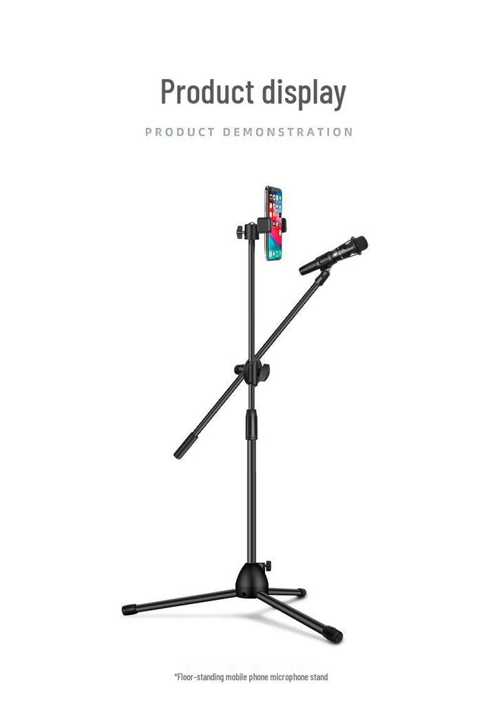 Kids' All-in-One Stage Mic with Folding Tripod for Singing & Streaming