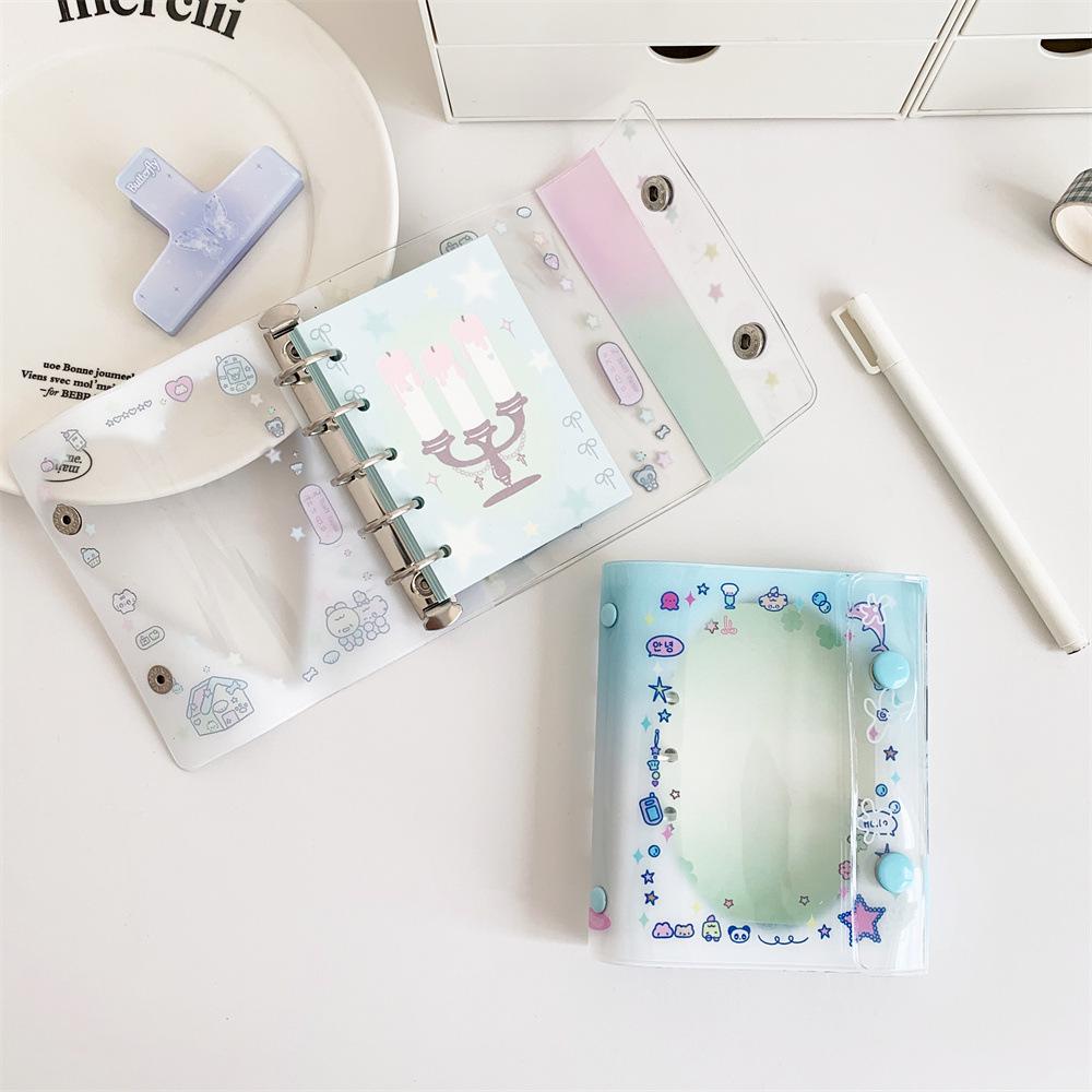 Hisocute M5 Cartoon Girl Planner: Fresh Style PVC Loose-Leaf Snap Pocket Notebook