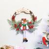New Christmas Vine and Dry Branch Wreath - Elegant Door and Window Hanging Ornament for Mall, Hotel, and Shop Decoration.