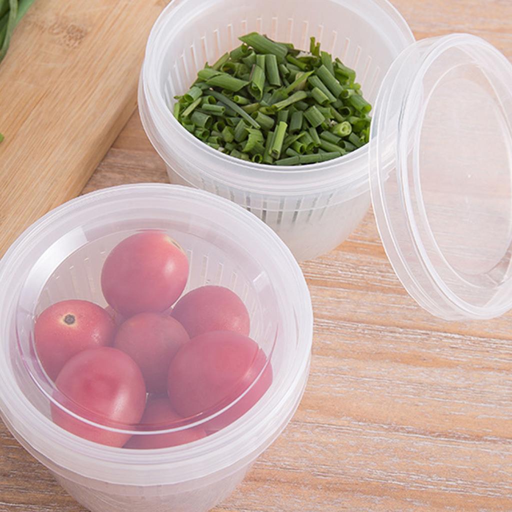 Refrigerator Storage Box Transparent Thickened Fresh Keeping Box for Kitchen Vegetable Fruits
