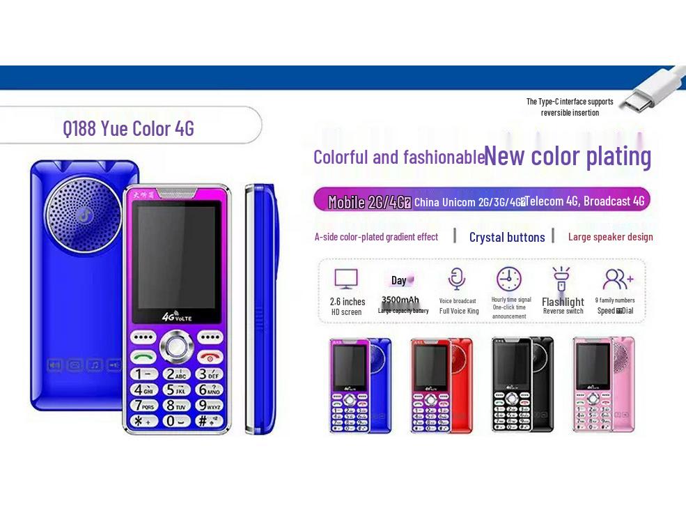 5G Senior Phone with Crystal Buttons - Loud, Large Screen Mobile for Seniors