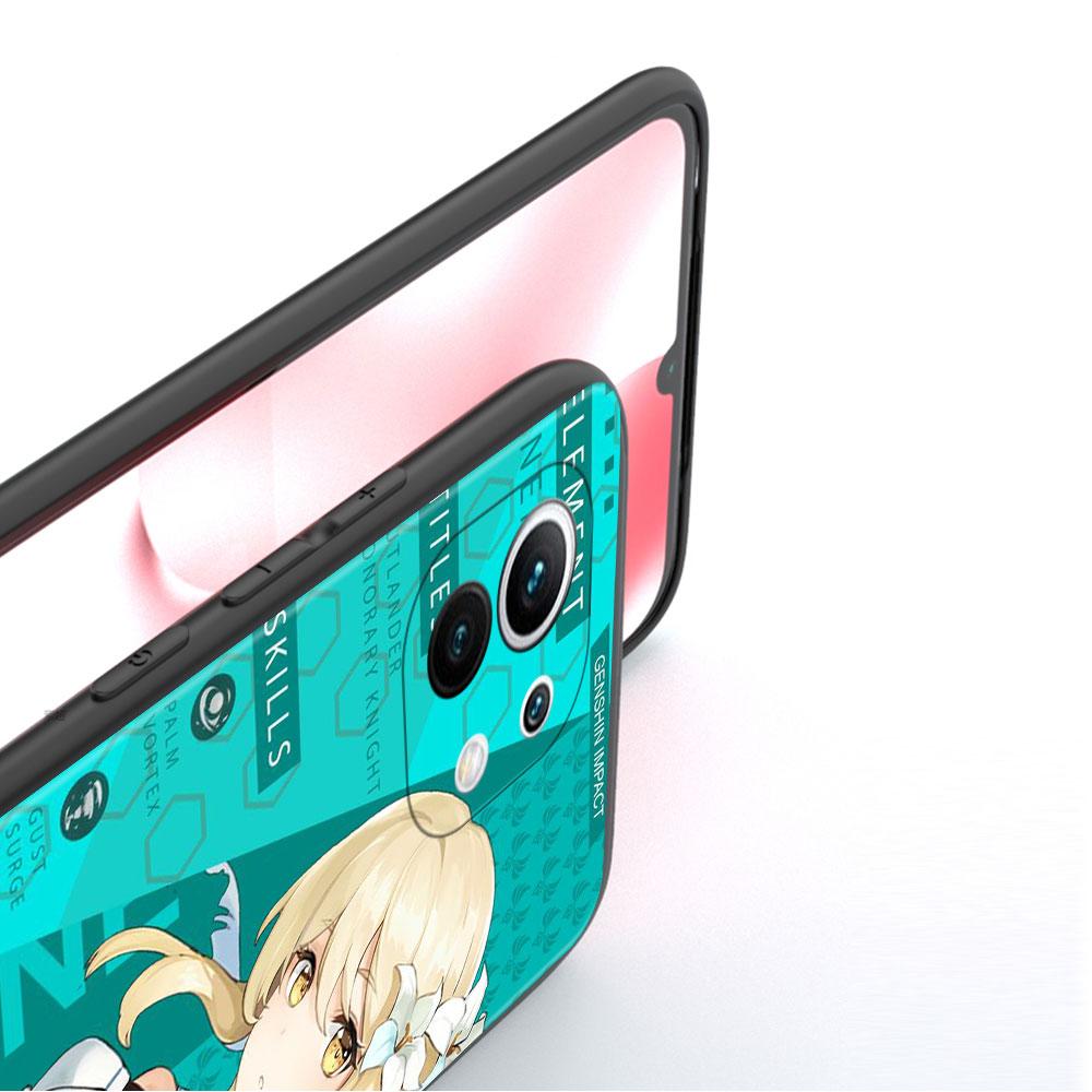For Xiaomi Poco X4 F4 Gt M4 Pro 5g M3 9t 11t Mi 11 Lite 10t X3 Nfc F3 Note 10 Phone Case Anime Genshin Impact Capa Black