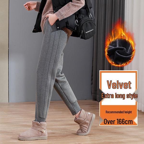 Unisex Lambswool Jogger Pants for Kids – High Waist, Thickened, Plus Velvet, Warm and Casual for Autumn and Winter.