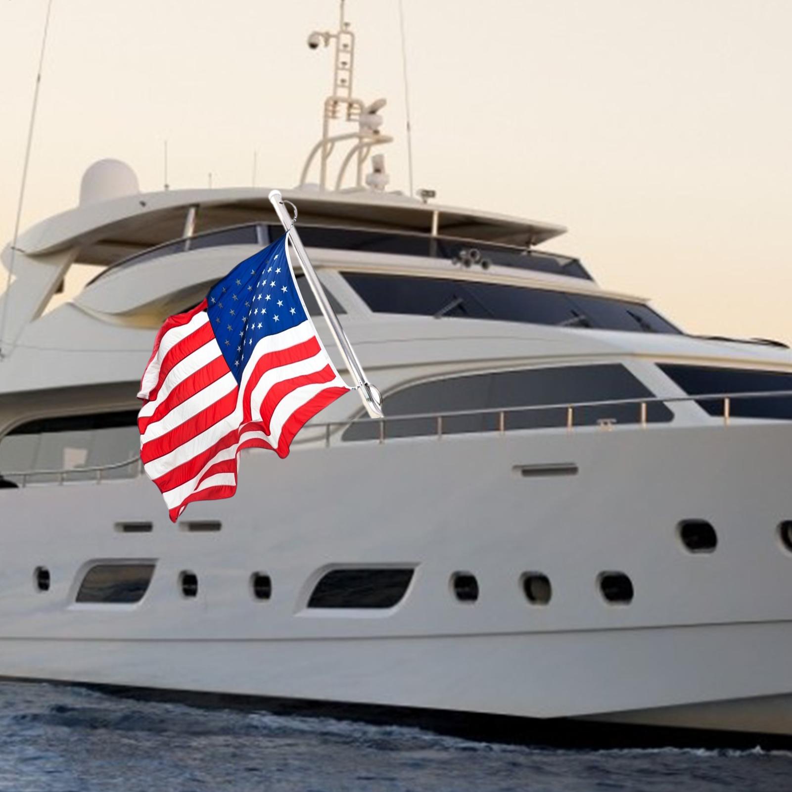 Boat Accessories Marine Marine Rail Mount Flag Pole Stainless Steel Stainless Steel Flag Staff China Mainland