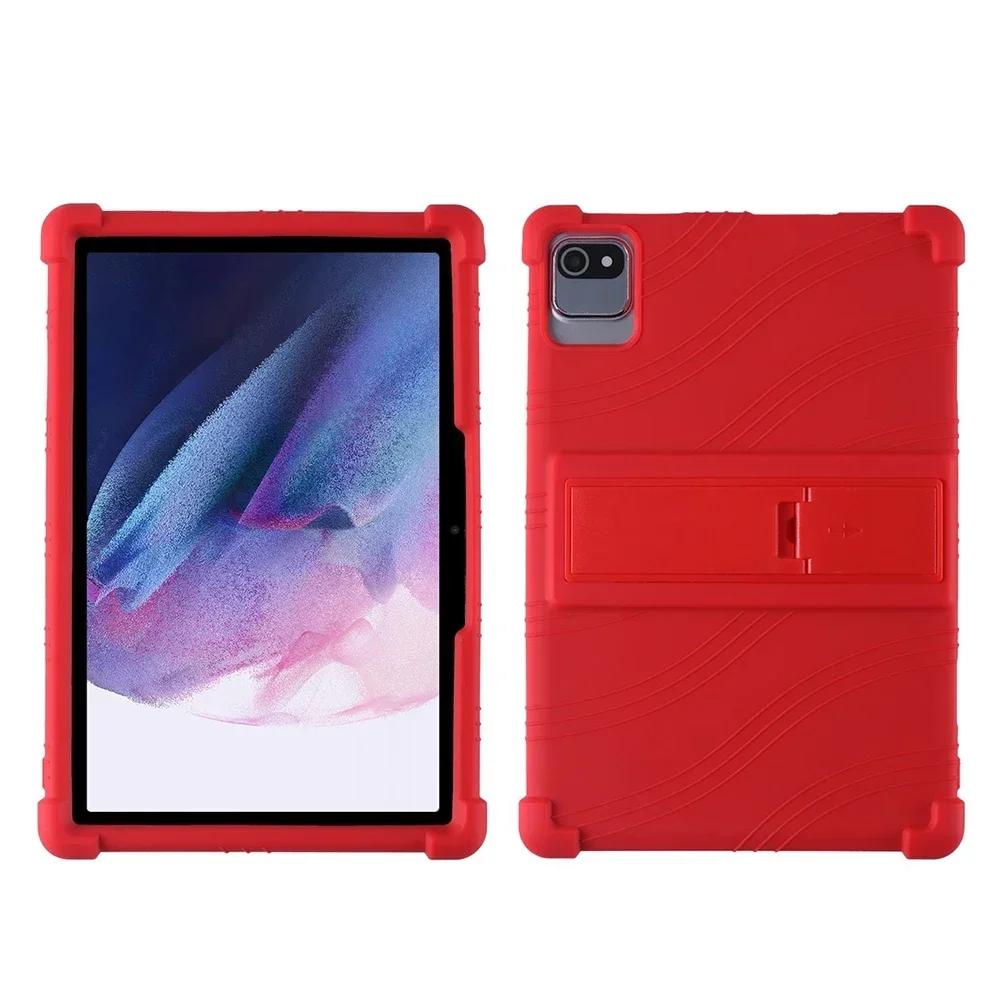 Pour étui Pritom Tab 10 Tablette Android 12 10.1  Housse Souple en Silicone Antichoc avec Support Arrière Souple Pritom Tab 10 10.1in rouge