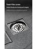 Gunmetal Gray 304 Stainless Steel Odor-Resistant Floor Drain with Copper Core for Shower & Washing Machine.
