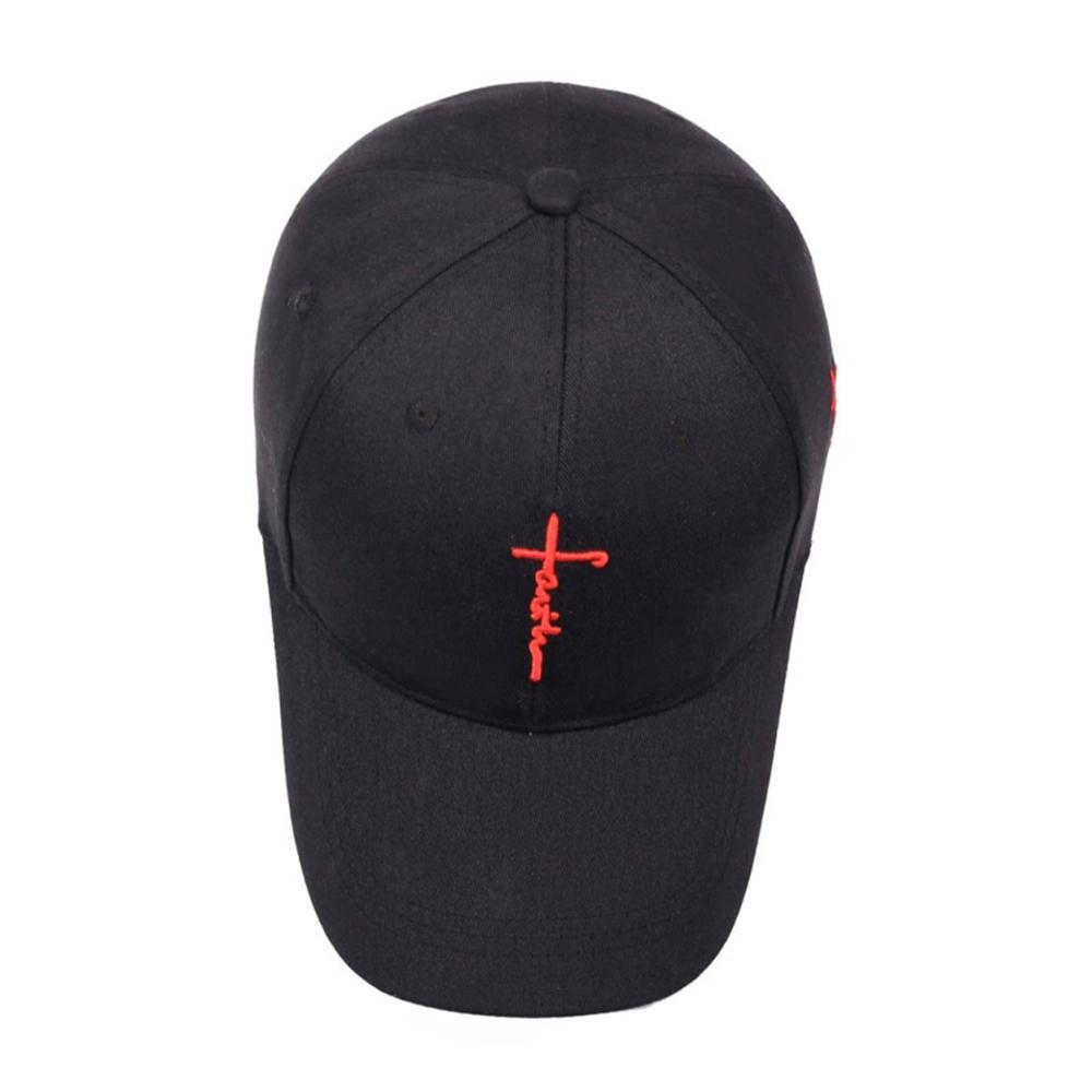 Embroidery English Cross Casual Baseball Cap Men's Women's Youth Adjustable Hat