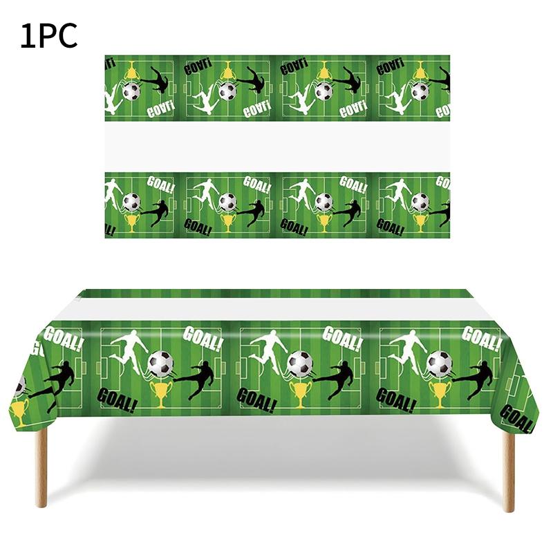 Football Themed Party Disposable Tableware Soccer Flag Paper Tray Tissue Ballon Cup Tablecloth Baby Shower Birthday Decoration