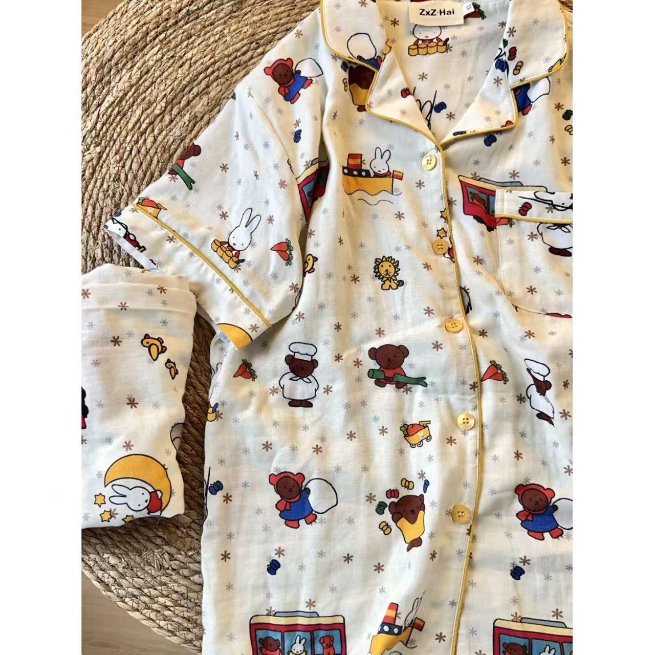 

Korean version of simple style solid color pajamas women s summer short-sleeved shorts ins style suit, beautiful girls can wear loungewear outside xxl [recommended weight 67.5-75kg ]