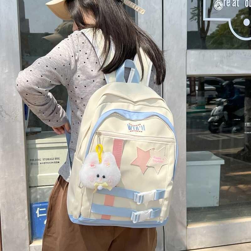 Spacious And Stylish Korean Design Backpack Unisex Casual Waterproof Nylon Bag
