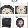 Wall Clocks Vintage Wall Clock Wall Clock Without Ticking Noises, Silent Wall Clock, 12 Inch Round Wall Clock For Wall Decoration Bedroom Room