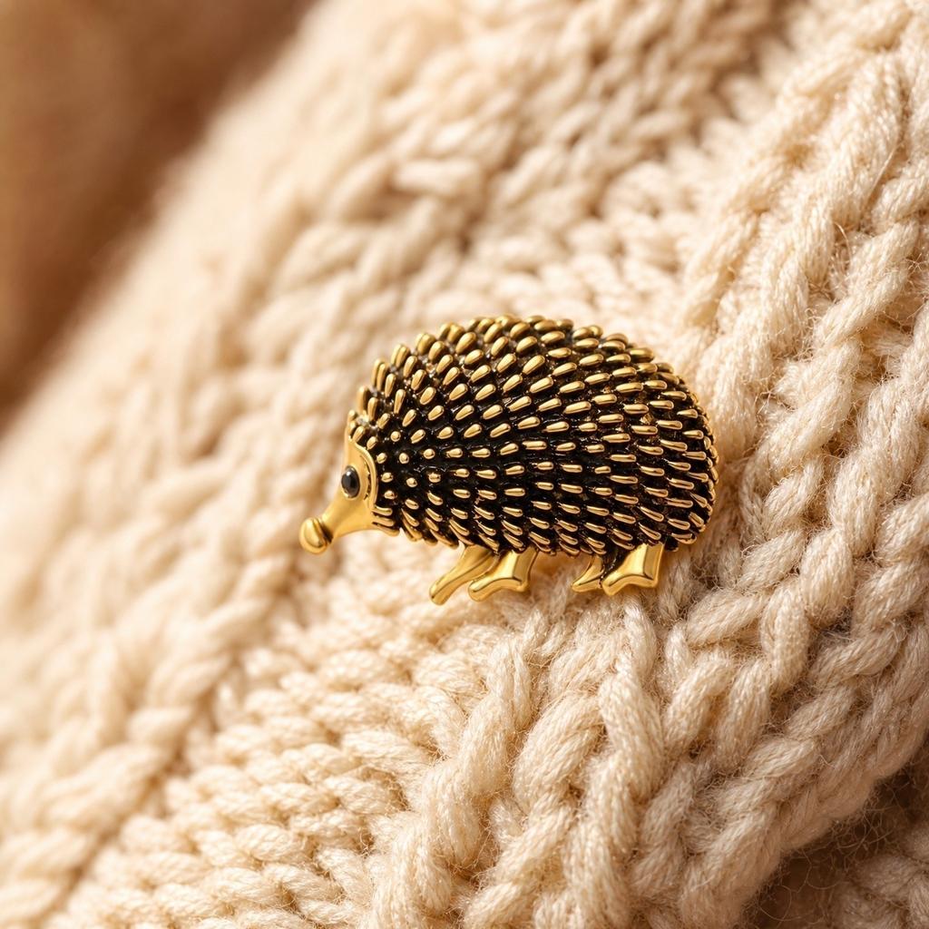 Hedgehog Brooch Alloy Animal Brooch Pin for Women Men Fashion Lapel Pin
