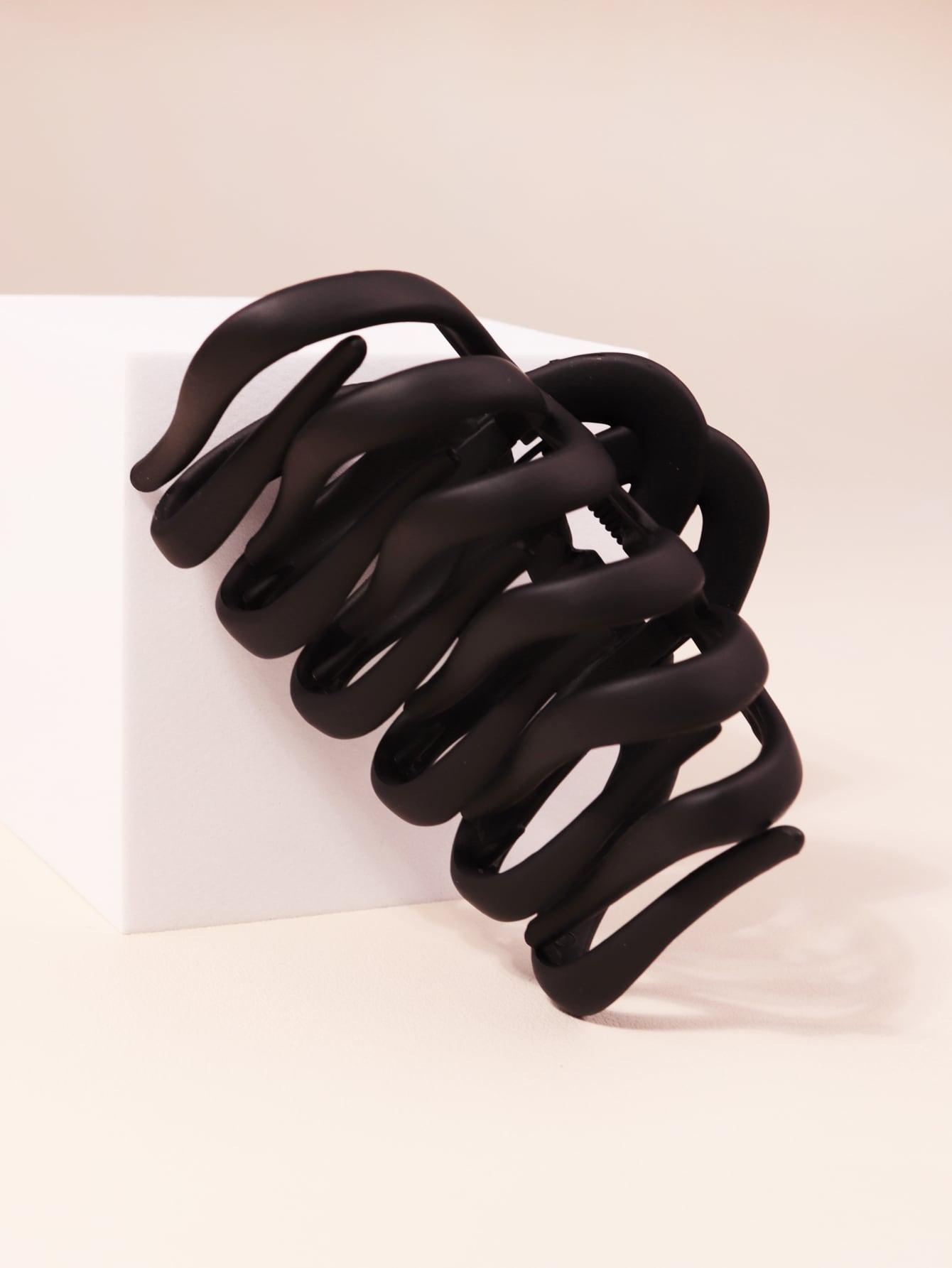 

1pc frosted black hair clip, suitable for women with thick and long hair, anti slip hair clip For Hair Accessories
