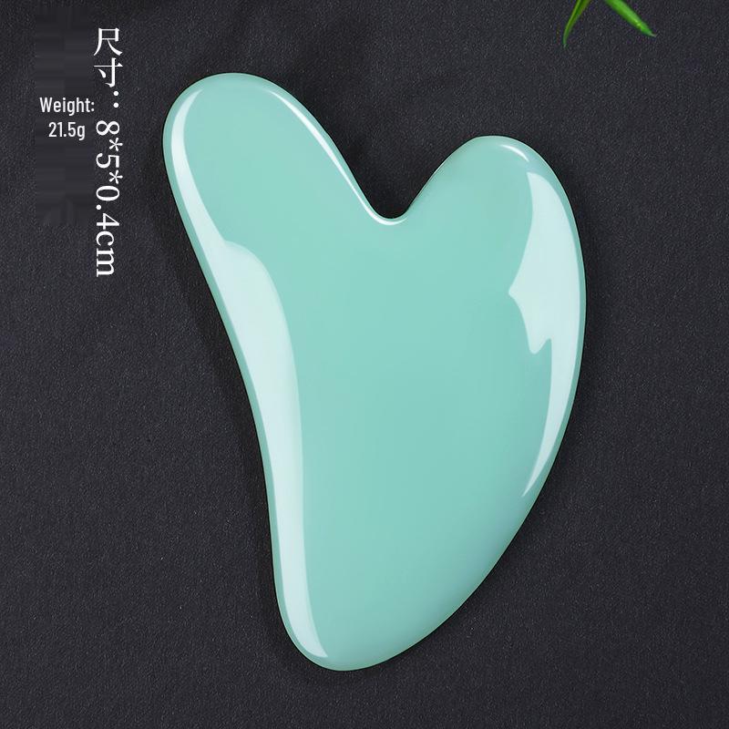 Heart-Shaped Rose Quartz Dual Roller & Massage Board Set - Non-Jade White Facial Tool