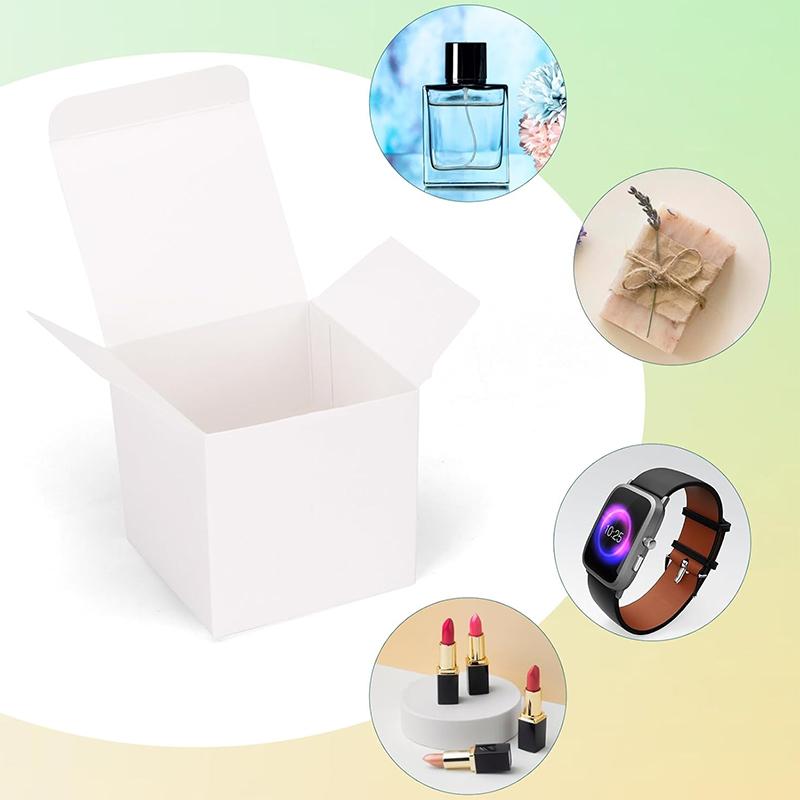 WTEMPO White Paper Small Gift Boxes Foldable DIY Party Treat Boxes Bridesmaid Proposal Boxes Universal Packaging Boxes for Storing Delicate Items