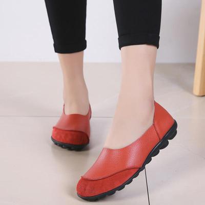 Summer Autumn Comfort Flats Casual Slip On Nurse Walking Maternity Shoes for Mother Women Leather Driving Shoes