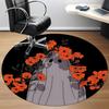 1pc Ghost Flowers Office Round Area Rug,  Mat Suitable For Office, Under Office Chairs Bedroom Living Room Home Decor, Room Deco
