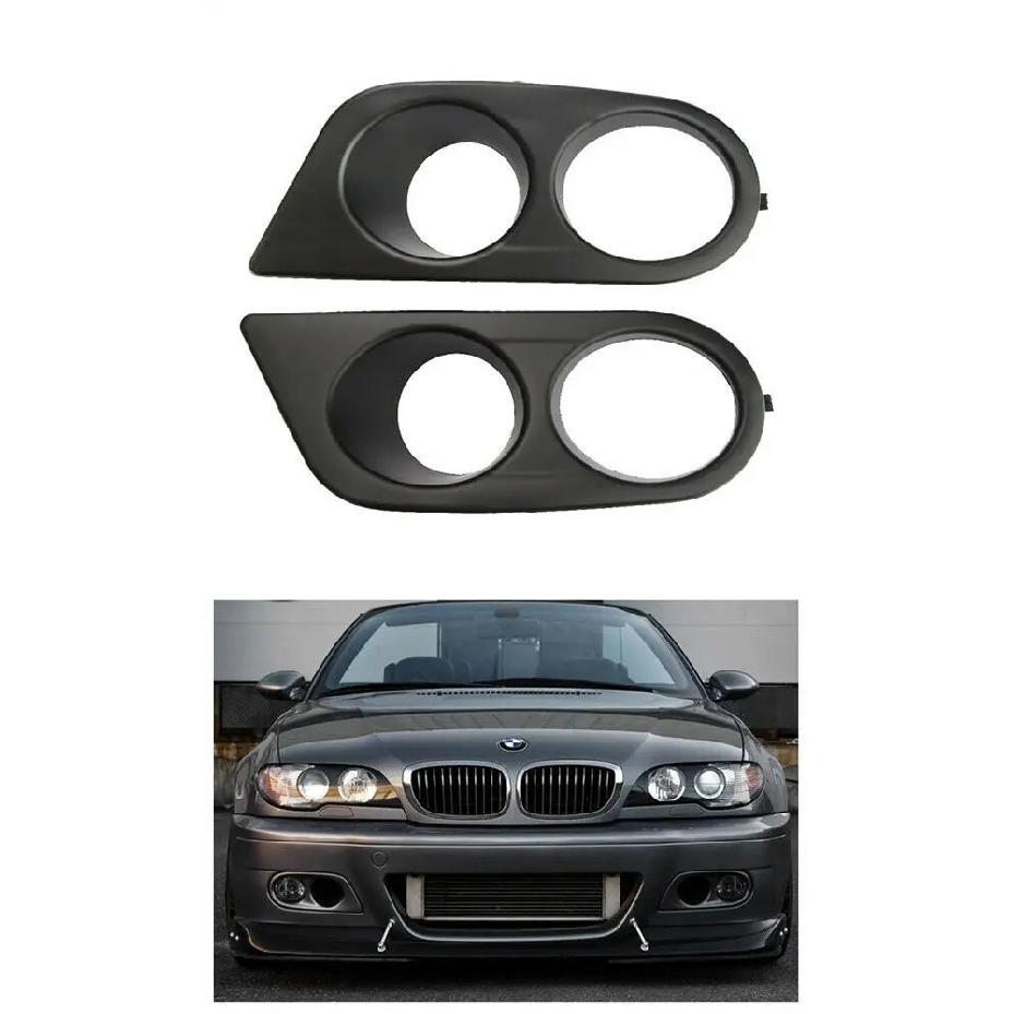 2x Frontstoßstange Nebelscheinwerferabdeckung für BMW E46 M3 2001 2002 2003 2004 2005 2006 Auto Doppel-Loch-Umrandung Luftkanal-Gitter Rennsport-Stil