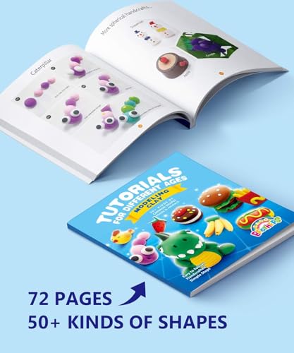Sago Brothers Ultra-Lightweight Air-Dry Clay for Toddlers, 24-Color DIY Clay Set, Polymer Clay for Sculpting, Non-Toxic, Crystal Slime, Crafts, Educat