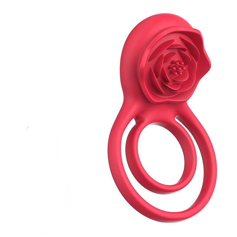 Wireless Remote Control Rose Horseshoe Ring Vibration Male Couple Resonance Masturbation Sex Adult Supplies
