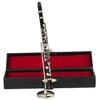 Gold-Plated Miniature Clarinet Model Brass Wind Instrument Model Gift Home Decor Item