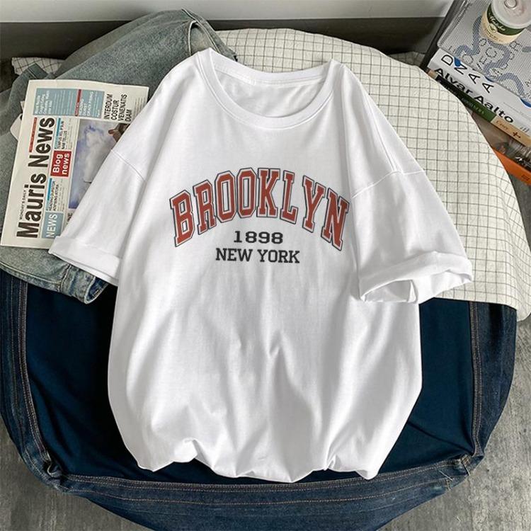 Y2K Gothic Punk Oversized Tees Women Vintage T Shirt E Girl Harajuku Streetwear Summer Tops 90S Brooklyn Graphic Print T Shirt
