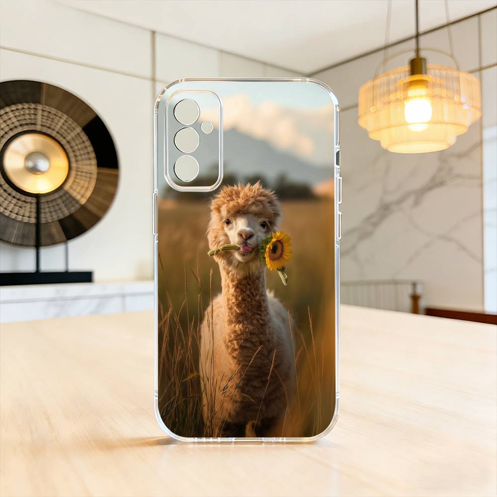 

F-Funny A-Animals A-Alpaca Phone Case For SamsungA10,12,20,21S,30,31,40,50,51,52,70,71 Transparent Cover Samsung a31