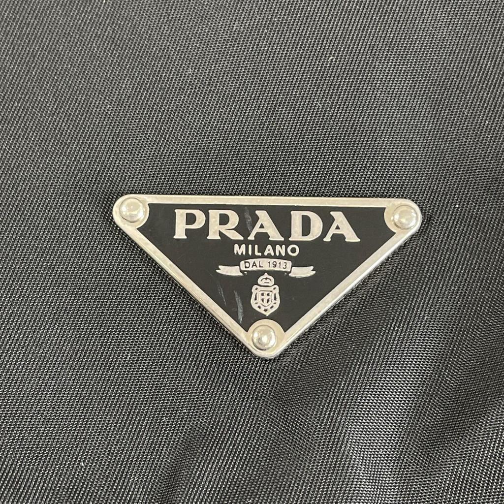 Prada Triangle Logo BT8994 Shoulder Bag Black Women Used
