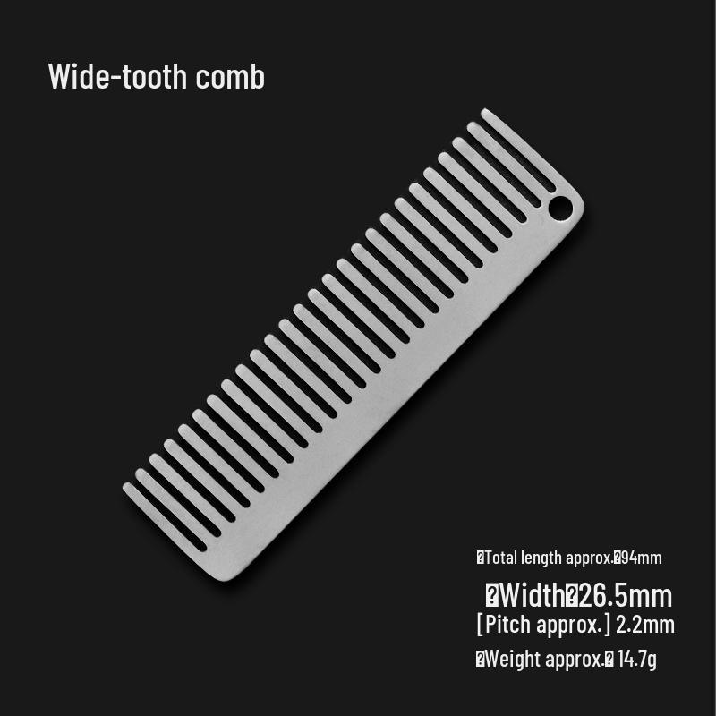 Titanium Double Tail Apple Comb for Haircuts & Styling - Flat Head & Pointed Tail for Parting, Dyeing & More
