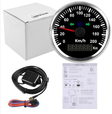 Universal 85mm LED Car Truck Motorcycle GPS Speedometer Odometer 200km/h Kph