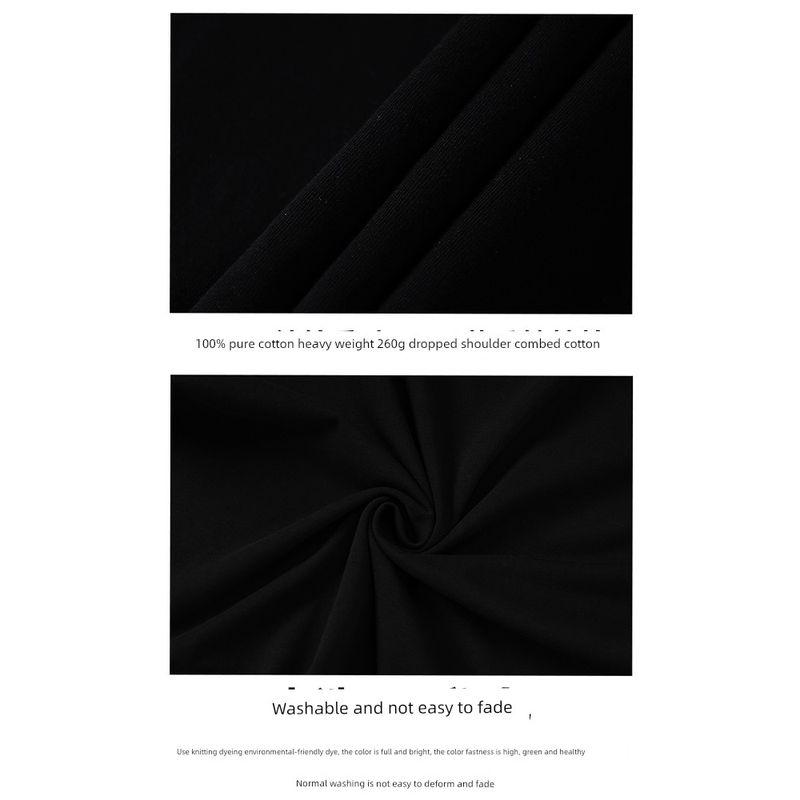 Wassup Heods Retro Oil Painting Trendy Brand Short-Sleeved Men's and Women's Summer New Heavyweight Street Couple Round Neck T-Shirt