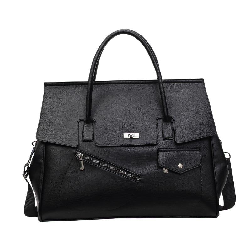 

Женская сумка Сумка большой вместимости Текстурированная ретро сумка-тоут Женская повседневная сумка-мессенджер через плечо для работы