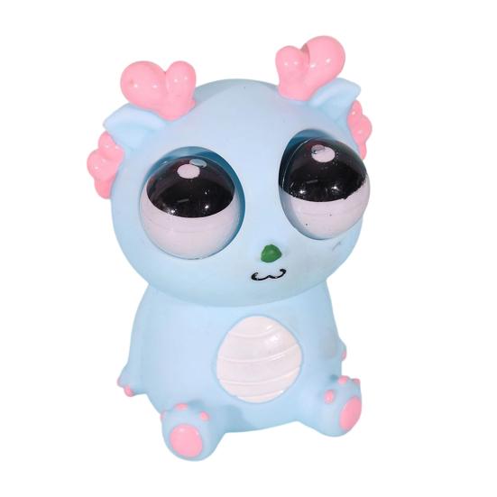 Herausspringender Augen Drache Quetschspielzeug Angst Stressabbau Sitzender Cartoon Drache Knet-Sensorisches Spielzeug Weicher Stressball Tierisches Fidget Spielzeug