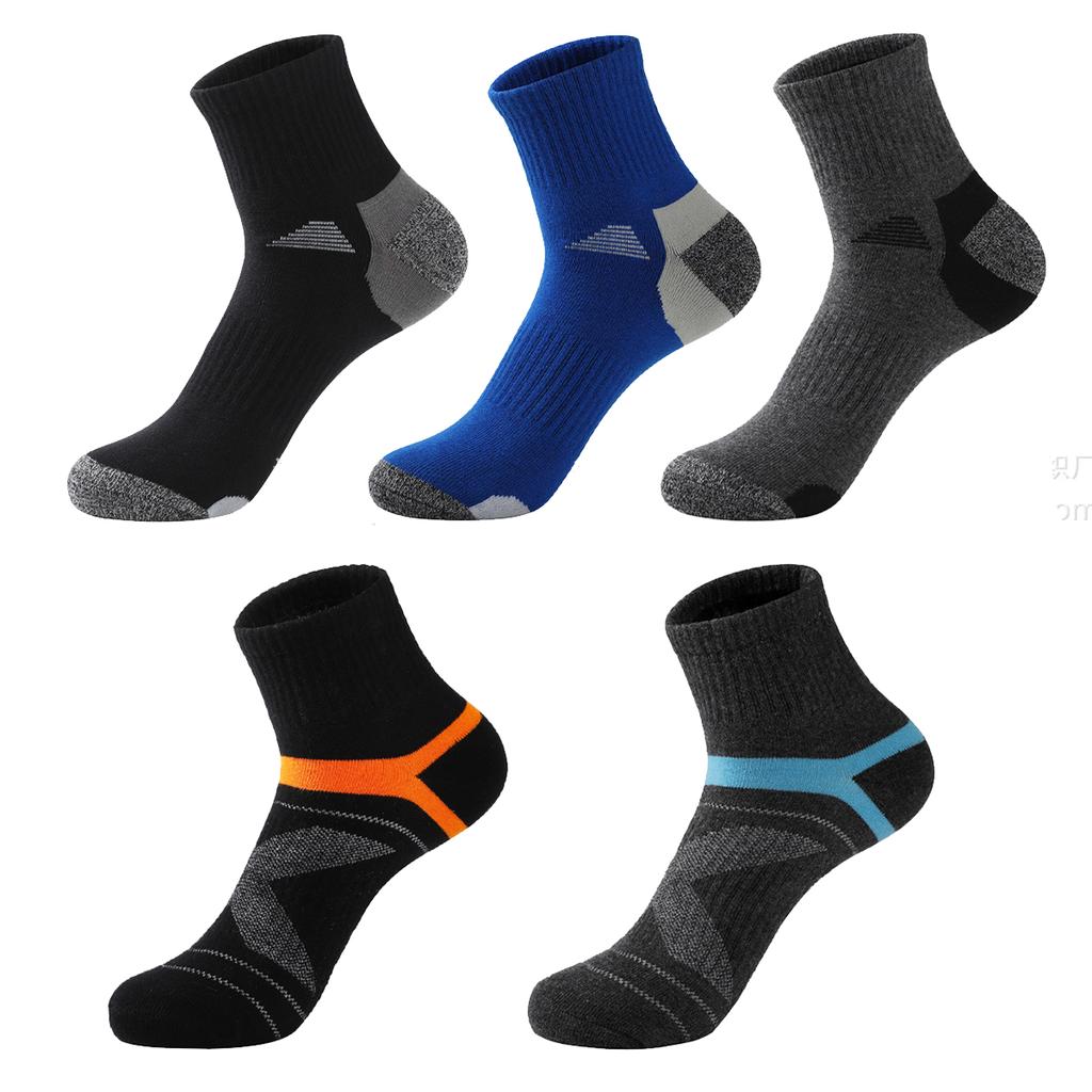 5Pairs/Lot High Quality Cotton New Autumn Men's Socks Running Winter Casual Breathable Active Socks Stripe Sport Socks EUR38-45