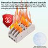 Mini Quick Wire Conductor Connector Universal Compact 2/3 Pin Splicing Push-inTerminal Block 1 in multiple out with fixing Hole