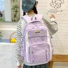 Schoolbag Casual Simple Schoolbag Women's New Korean Version of College Style Large Capacity Backpack Small Fresh Versatile Girl Backpack Tide