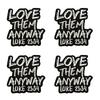 10pcs /Lots Letter Slogan Embroidered Patch Black Iron On Patches For Clothing Thermoadhesive Patches Jackets Hats Backpack Diy 