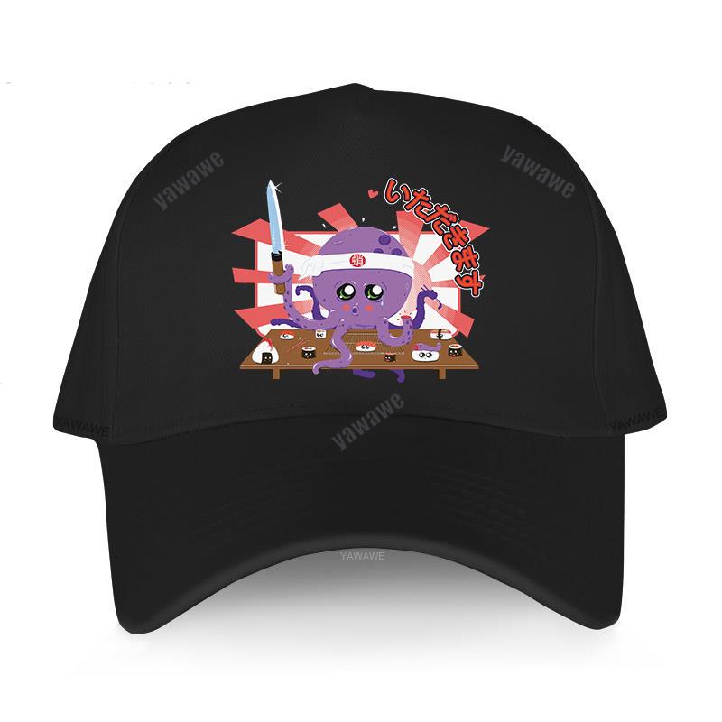 Adjustable Baseball Cap Balck Women Luxury Hats Polpo Maschio Sushi Man Hip Hop Short Visor Hat Snapback Adult Sport Bonnet