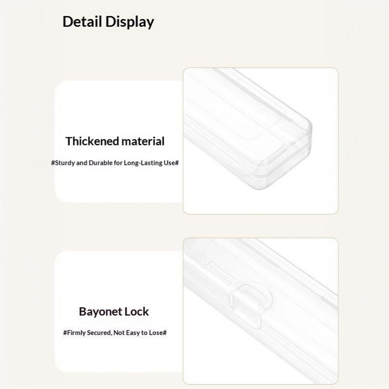 3Pcs Transparent Makeup Brush Organizer Casetravel Cosmetic Brush Storage Box Dustproof Snap-Close Holder With Hanging Loop