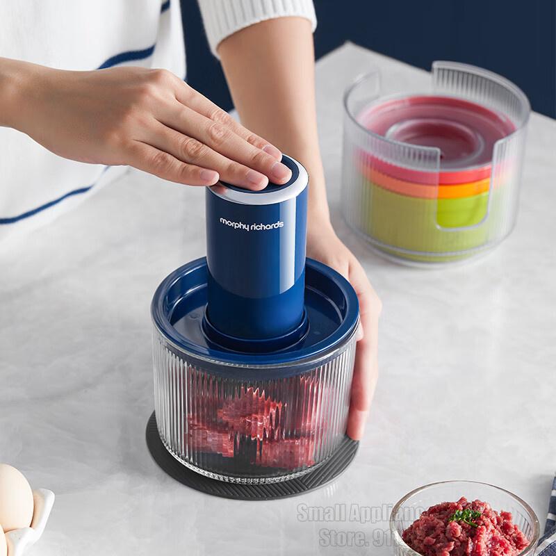 Morphy Richards Electric Meat Grinder Food Processor Chopper 4 Bowls Kitchen Machines Vegetable Chopper Maker Household Grinder