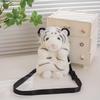 Jucărie de pluș drăguță cu animal 30cm Păpușă moale umplută Raccoon Leopard Tigru Koala Desen animat Portofel pentru monede Geantă Rucsac Cadou de zi de naștere Băiat Fată