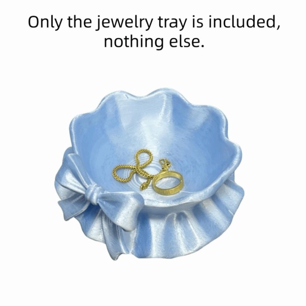 Sweet Bow Ribbon Ring Holder Elegant Jewelry Plates 3D Printed Jewelry Tray  Photography Props